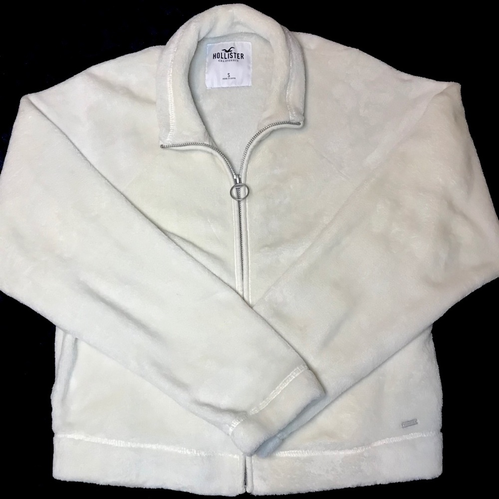New Hollister White Cozy Jacket